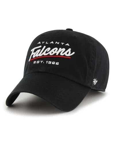 47 Brand Women's Black Atlanta Falcons Sidney Clean Up Adjustable Hat