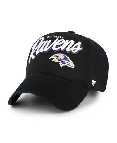 47 Brand Women's Black Baltimore Ravens Ariana Clean Up Adjustable Hat