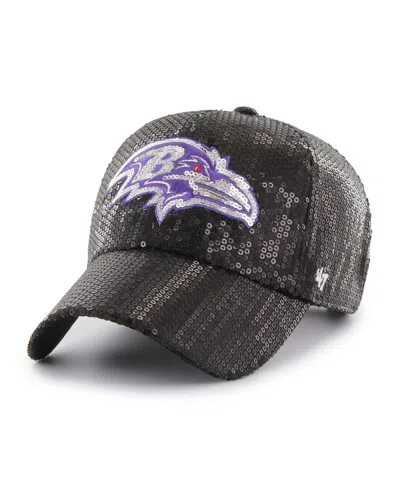 47 Brand Women's Black Baltimore Ravens Dazzle Clean Up Adjustable Hat