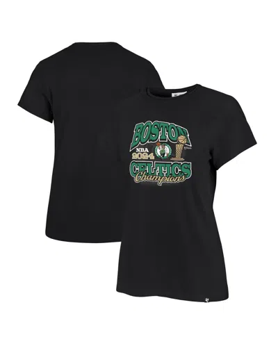 47 Brand Women's Black Boston Celtics 2024 Nba Finals Champions Plus Size Trophy Franklin T-shirt
