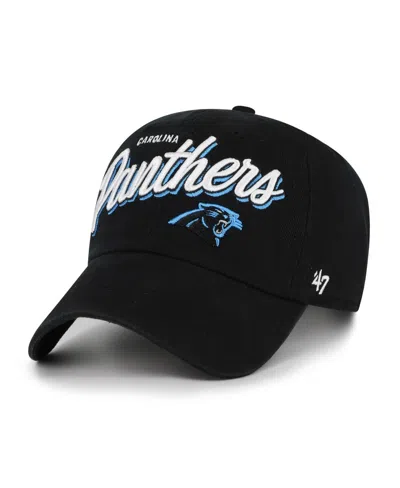 47 Brand Women's Black Carolina Panthers Ariana Clean Up Adjustable Hat