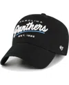 47 Brand Women's Black Carolina Panthers Sidney Clean Up Adjustable Hat In Black
