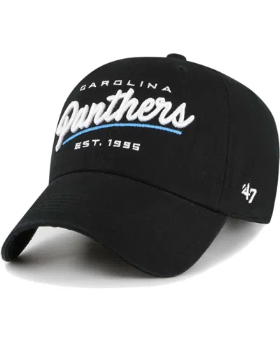 47 Brand Women's Black Carolina Panthers Sidney Clean Up Adjustable Hat