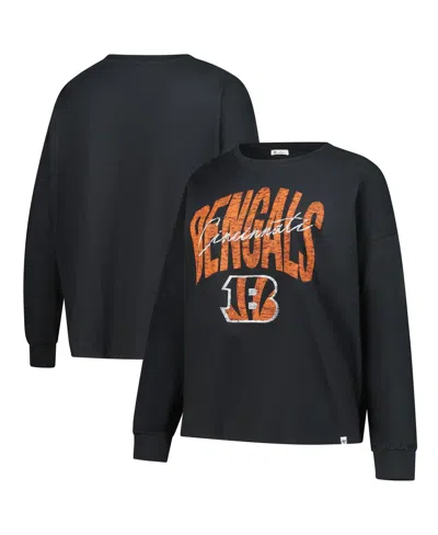 47 Brand Women's Black Cincinnati Bengals Plus Size Muse Sydney Long Sleeve T-shirt