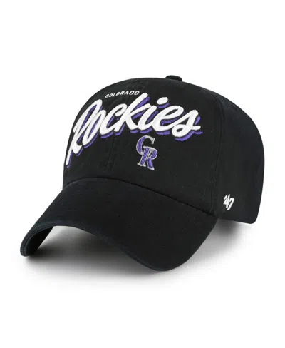 47 Brand Women's Black Colorado Rockies Ariana Clean Up Adjustable Hat
