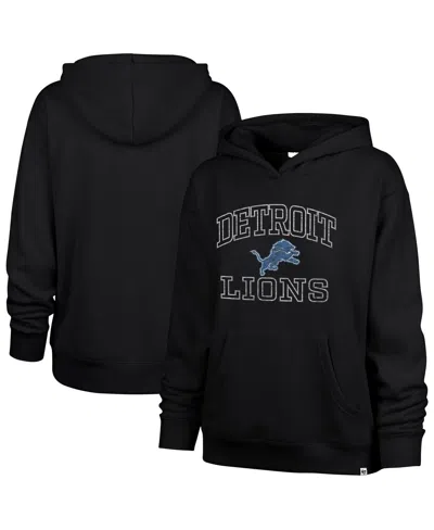 47 Brand Women's Black Detroit Lions Clarity Naomi Pullover Hoodie