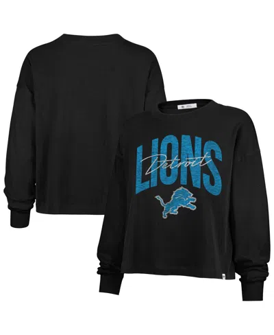 47 Brand Women's Black Detroit Lions Muse Sydney Long Sleeve T-shirt