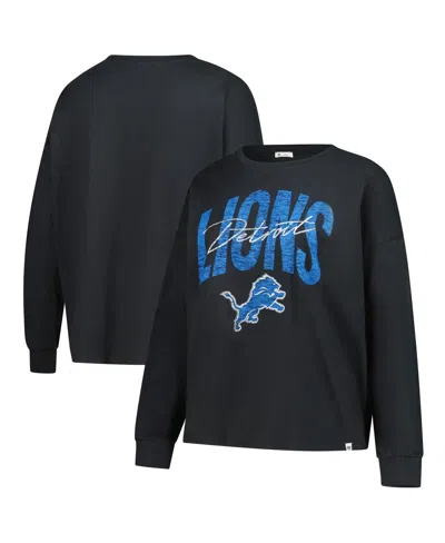 47 Brand '47 Black Detroit Lions Muse Sydney Long Sleeve T-shirt
