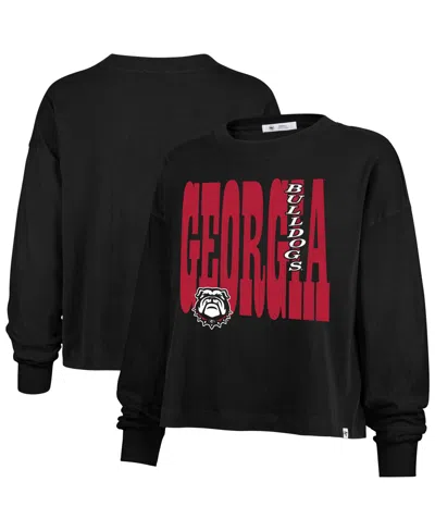 47 Brand Women's Black Georgia Bulldogs Stacked Sydney Long Sleeve T-shirt