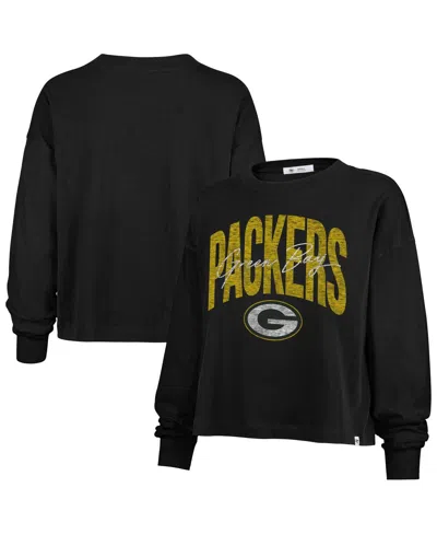 47 Brand Women's Black Green Bay Packers Muse Sydney Long Sleeve T-shirt