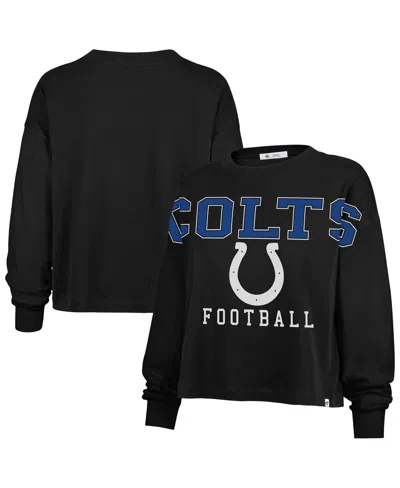 47 Brand Women's Black Indianapolis Colts Outreach City Oversized Long Sleeve T-shirt