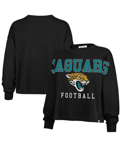 47 Brand Women's Black Jacksonville Jaguars Outreach City Oversized Long Sleeve T-shirt