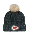 47 Brand '47 Black Kansas City Chiefs Meeko Cuffed Knit Hat With Pom In Green