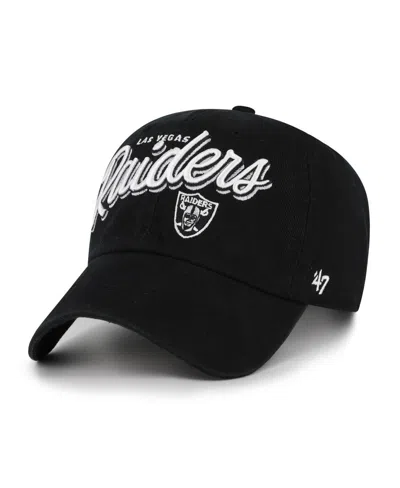 47 Brand Women's Black Las Vegas Raiders Ariana Clean Up Adjustable Hat