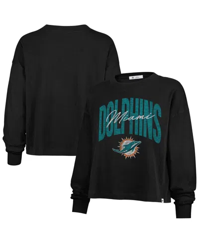 47 Brand Women's Black Miami Dolphins Muse Sydney Long Sleeve T-shirt