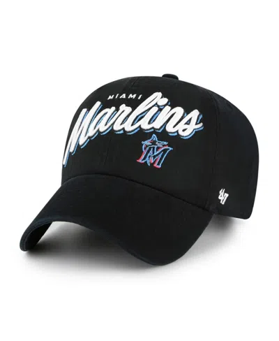 47 Brand Women's Black Miami Marlins Ariana Clean Up Adjustable Hat