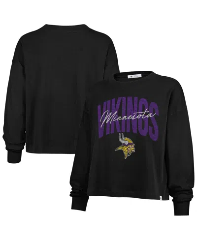 47 Brand Women's Black Minnesota Vikings Muse Sydney Long Sleeve T-shirt