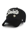 47 Brand Women's Black New Orleans Saints Ariana Clean Up Adjustable Hat In Black