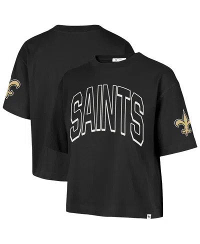 47 Brand Women's Black New Orleans Saints Call Out Reed City T-shirt