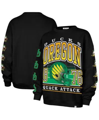 47 Brand Women's Black Oregon Ducks Go Big Oversized Pullover Sweatshirt