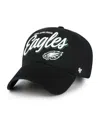 47 Brand Women's Black Philadelphia Eagles Ariana Clean Up Adjustable Hat In Black