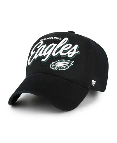 47 Brand Women's Black Philadelphia Eagles Ariana Clean Up Adjustable Hat