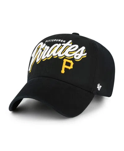 47 Brand Women's Black Pittsburgh Pirates Ariana Clean Up Adjustable Hat