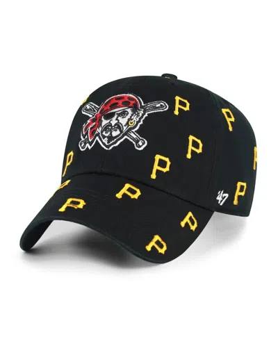 47 Brand Women's Black Pittsburgh Pirates Confetti Clean Up Adjustable Hat