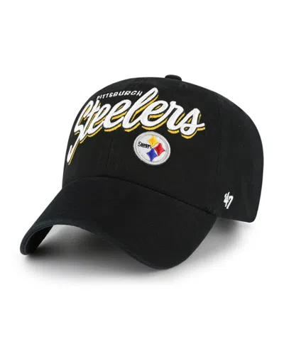 47 Brand Women's Black Pittsburgh Steelers Ariana Clean Up Adjustable Hat