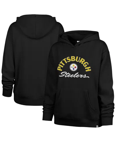 47 Brand Women's Black Pittsburgh Steelers Plus Size Whirlwind Naomi Hoodie