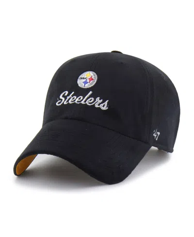 47 Brand Women's Black Pittsburgh Steelers Spirited Clean Up Adjustable Hat