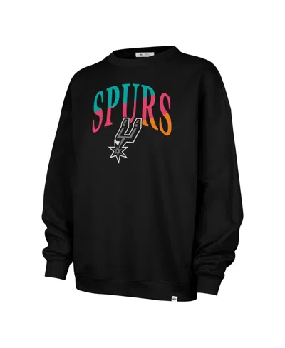 47 Brand Women's Black San Antonio Spurs Imprint Oversized Sweatshirt
