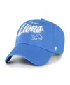 47 Brand Women's Blue Detroit Lions Ariana Clean Up Adjustable Hat In Blue