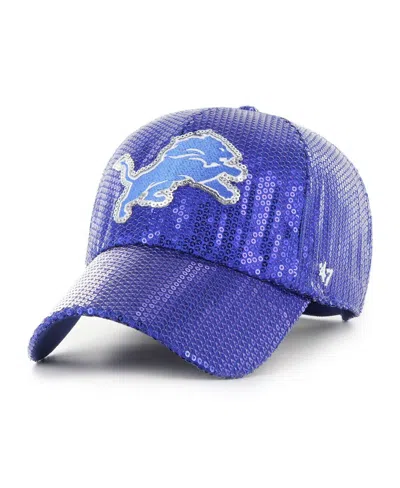 47 Brand Women's Blue Detroit Lions Dazzle Clean Up Adjustable Hat