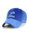 47 Brand Women's Blue Detroit Lions Spirited Clean Up Adjustable Hat In Blue