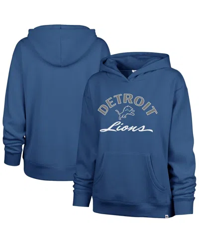 47 Brand Women's Blue Detroit Lions Whirlwind Naomi Pullover Hoodie