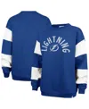 Shop 47 Brand Women's Blue Tampa Bay Lightning Eephus Barred Pullover Sweatshirt