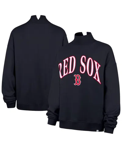47 Brand Women's Boston Red Sox Vantage Mock Neck Oversized Sweatshirt In Blue