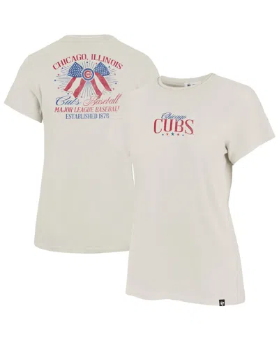47 Brand Women's Bow Burst Frankie Crewneck Graphic T-shirt In White