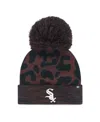 47 Brand Women's Brown Chicago White Sox Rosette Cuffed With Pom Knit Hat In Brown
