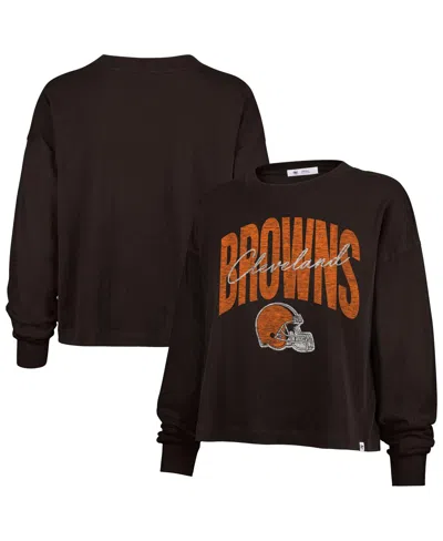 47 Brand Women's Brown Cleveland Browns Muse Sydney Long Sleeve T-shirt