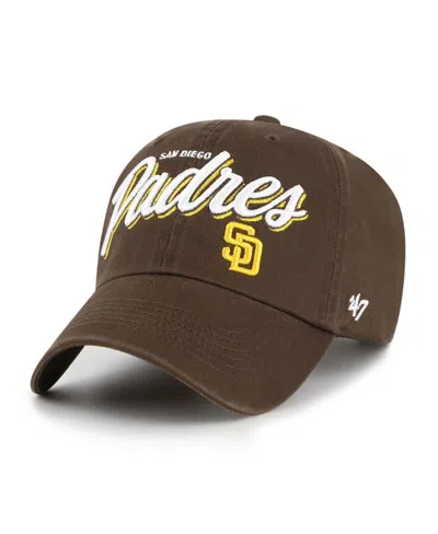 47 Brand Women's Brown San Diego Padres Ariana Clean Up Adjustable Hat
