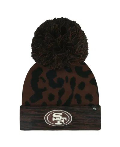47 Brand Women's Brown San Francisco 49ers Cacao Cuffed Knit Hat With Pom