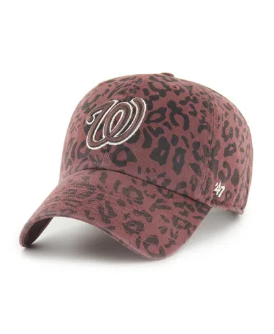 47 Brand Women's Brown Washington Nationals Tawny Clean Up Adjustable Hat