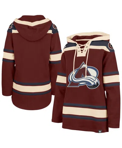 47 Brand Women's Burgundy Colorado Avalanche Superior Lacer Pullover Hoodie