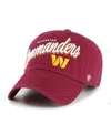 47 Brand Women's Burgundy Washington Commanders Ariana Clean Up Adjustable Hat In Burgundy