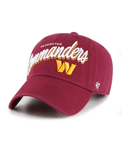 47 Brand Women's Burgundy Washington Commanders Ariana Clean Up Adjustable Hat