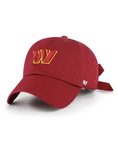 47 Brand Women's Burgundy Washington Commanders Bow Back Clean Up Adjustable Hat