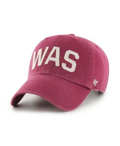 47 Brand Women's Burgundy Washington Commanders Finley Clean Up Adjustable Hat In Pink