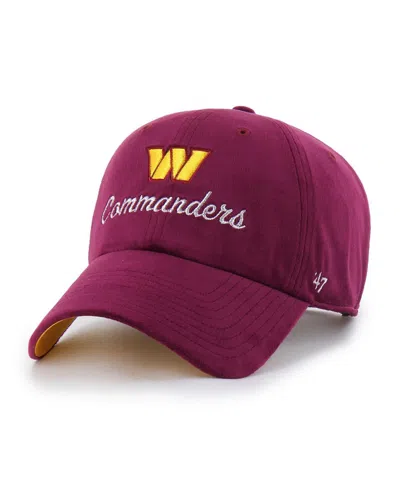 47 Brand Women's Burgundy Washington Commanders Spirited Clean Up Adjustable Hat